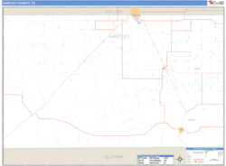 Hartley County, TX Zip Code Wall Map