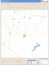 Haskell County, TX Zip Code Wall Map