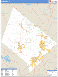 Hays County, TX Zip Code Wall Map