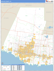 Hidalgo County, TX Zip Code Wall Map