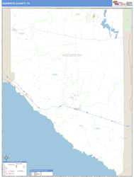 Hudspeth County, TX Zip Code Wall Map