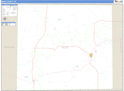 Irion County, TX Zip Code Wall Map