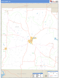 Jack County, TX Wall Map