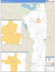 Jasper County, TX Zip Code Wall Map