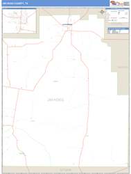 Jim Hogg County, TX Wall Map