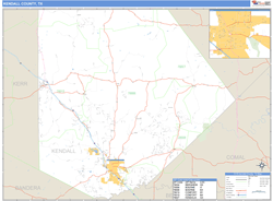 Kendall County, TX Wall Map