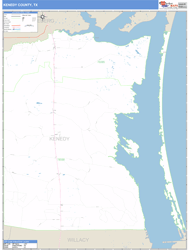 Kenedy County, TX Zip Code Wall Map