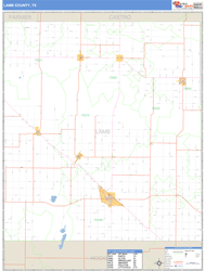 Lamb County, TX Zip Code Wall Map