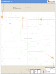 Lipscomb County, TX Zip Code Wall Map