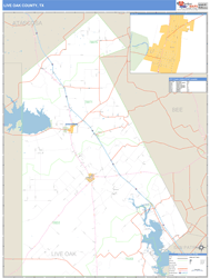 Live Oak County, TX Wall Map