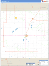 Lynn County, TX Zip Code Wall Map