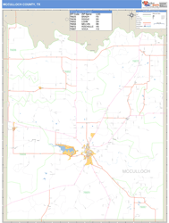 McCulloch County, TX Zip Code Wall Map