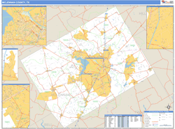 McLennan County, TX Zip Code Wall Map