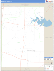 McMullen County, TX Zip Code Wall Map