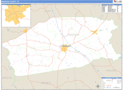 Madison County, TX Wall Map