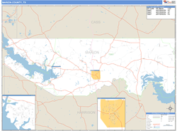 Marion County, TX Zip Code Wall Map