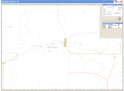 Menard County, TX Zip Code Wall Map