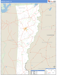 Newton County, TX Zip Code Wall Map