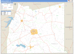 Panola County, TX Zip Code Wall Map