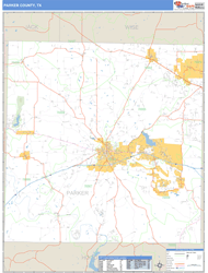 Parker County, TX Wall Map