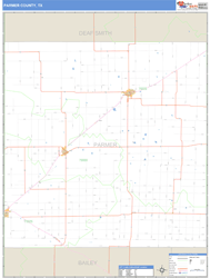 Parmer County, TX Zip Code Wall Map
