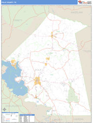 Polk County, TX Wall Map