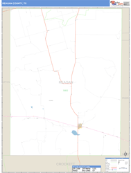 Reagan County, TX Zip Code Wall Map