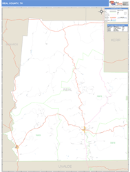 Real County, TX Wall Map