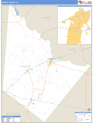 Reeves County, TX Zip Code Wall Map