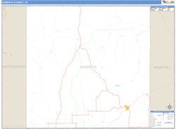 Roberts County, TX Zip Code Wall Map