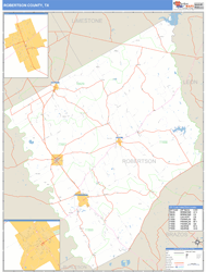 Robertson County, TX Zip Code Wall Map
