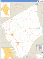 Robertson County, TX Wall Map