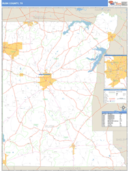 Rusk County, TX Zip Code Wall Map