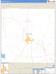 Scurry County, TX Wall Map