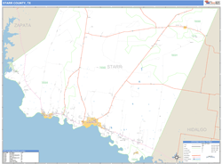 Starr County, TX Zip Code Wall Map