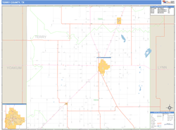 Terry County, TX Wall Map