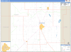 Terry County, TX Zip Code Wall Map