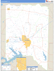 Titus County, TX Wall Map