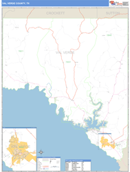 Val Verde County, TX Wall Map