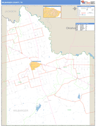 Wilbarger County, TX Zip Code Wall Map