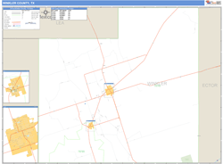 Winkler County, TX Zip Code Wall Map