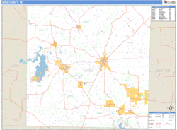 Wise County, TX Wall Map