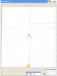 Yoakum County, TX Zip Code Wall Map