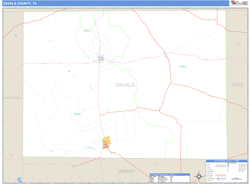 Zavala County, TX Wall Map