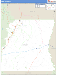 Emery County, UT Zip Code Wall Map