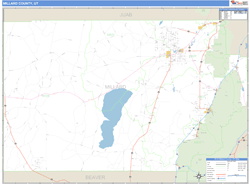 Millard County, UT Zip Code Wall Map