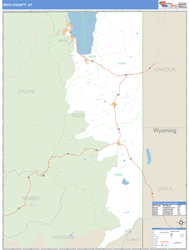 Rich County, UT Zip Code Wall Map