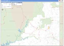 San Juan County, UT Zip Code Wall Map