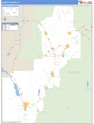 Sanpete County, UT Zip Code Wall Map