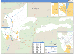 Summit County, UT Zip Code Wall Map